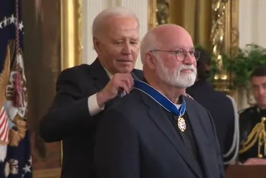 President Joe Biden presents the Presidential Medal of Freedom to Jesuit Father Greg Boyle on May 3, 2024.?w=200&h=150