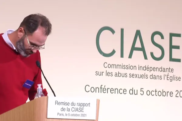 François Devaux, president of La Parole Libérée. Screenshot from CIASE Facebook page.
