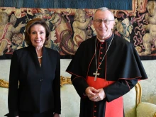 Nancy Pelosi with Vatican Secetary of State Cardinal Pietro Parolin.