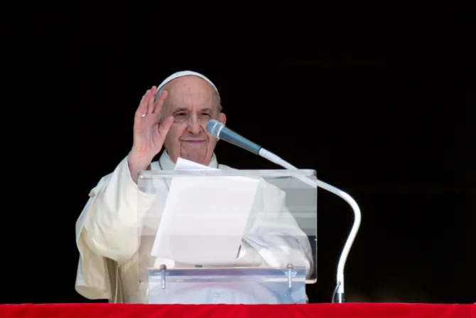 Pope Francis delivers his Angelus address at the Vatican, Oct. 10, 2021