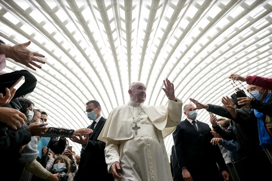 Pope Francis’ general audience in the Paul VI Hall at the Vatican, Oct. 20, 2021.?w=200&h=150
