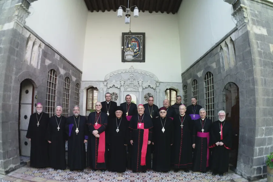 Cardinal Leonardo Sandri (front row, sixth from left) with Syrian Catholic Church leaders.?w=200&h=150