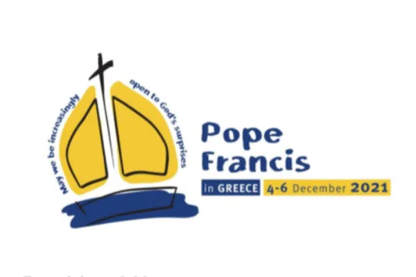 The official logo of Pope Francis’ visit to Greece on Dec. 4-6, 2021. Vatican Media.