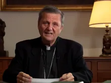 Cardinal Mario Grech, Secretary General of the Synod of Bishops, sends a video message to the U.S. bishops, Nov. 18, 2021.