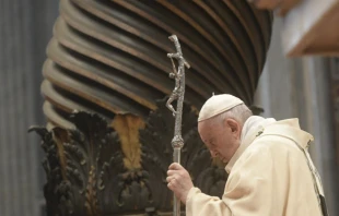 Pope Francis celebrates Mass in St. Peter’s Basilica on the feast of Christ the King, Nov. 21, 2021. Vatican Media.