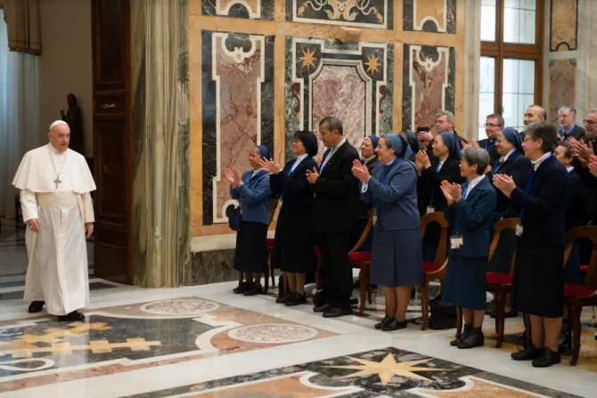 Pope Francis meets members of the Pauline Family in the Vatican’s Clementine Hall, Nov. 25, 2021