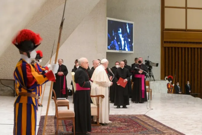 Pope Francis’ general audience in the Paul VI Hall at the Vatican, Jan. 12, 2021