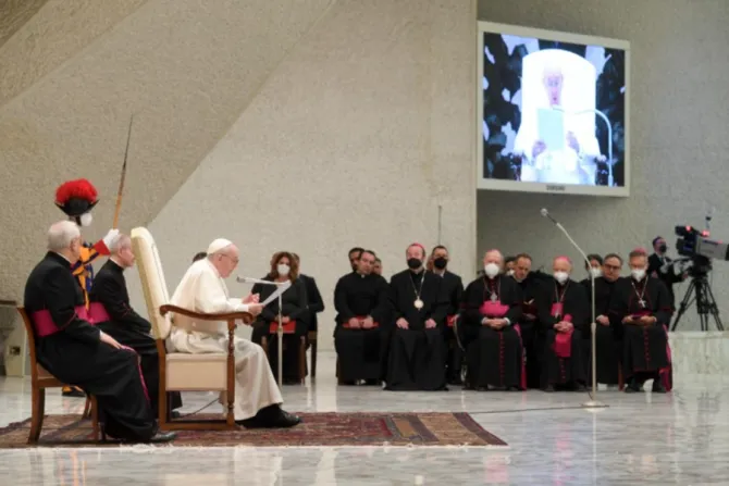 Pope Francis’ general audience in the Paul VI Hall at the Vatican, Jan. 19, 2021