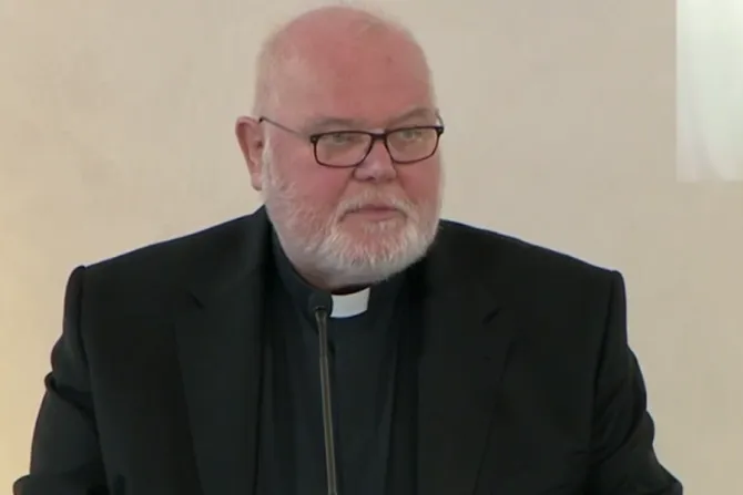 Cardinal Reinhard Marx speaks at a press conference in Munich, Germany, Jan. 27, 2022