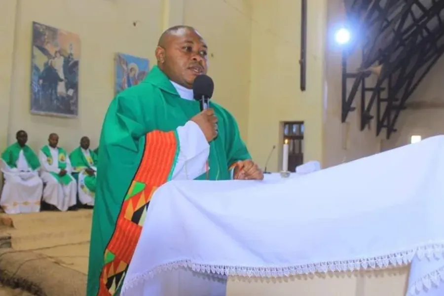 The late Father Richard Masivi Kasereka, C.R.M., at St. Michael the Archangel Kaseghe parish, in the DRC’s Butembo-Beni diocese, on Oct. 31, 2021, when he was installed as pastor.?w=200&h=150