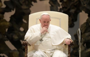 Pope Francis’ general audience in the Paul VI Hall at the Vatican, Feb. 9, 2022. Vatican Media.