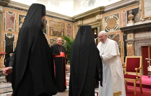 Pope Francis meets participants in the plenary assembly of the Congregation for the Eastern Churches at the Vatican’s Clementine Hall, Feb. 18, 2022 Vatican Media.