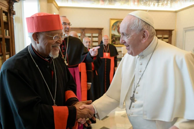 Pope Francis meets patriarchs and major archbishops of the Eastern Catholic Churches, Feb. 18, 2022