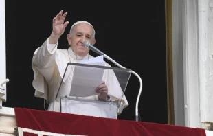 Pope Francis delivers his Angelus address at the Vatican, Feb. 27, 2022. Vatican Media.