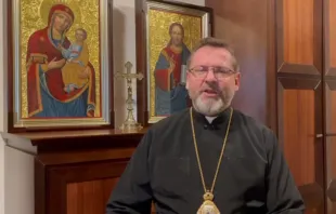 Major Archbishop Sviatoslav Shevchuk records a video message on March 17, 2022. news.ugcc.ua.