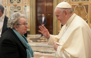 Pope Francis meets members of the Centro Femminile Italiane in the Vatican's Clementine Hall, March 24, 2022. Vatican Media.