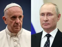 Pope Francis and Russian President Vladimir Putin.