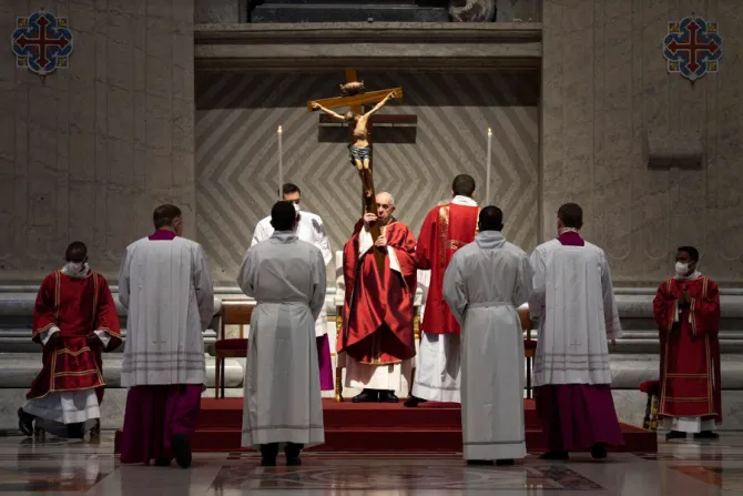 The Good Friday liturgy in St. Peter’s Basilica, April 15, 2022