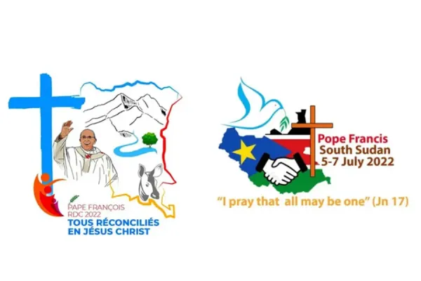 The official logos for Pope Francis’ to the DRC and South Sudan. Vatican Media.