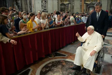 Pope Francis is pictured in St. Peter’s Basilica on Pentecost Sunday, June 5, 2022