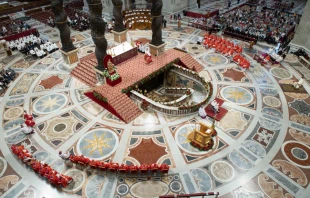 Pope Francis in St. Peter’s Basilica on the Solemnity of Pentecost, June 5, 2022. Vatican Media.