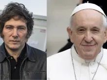 Javier Milei and Pope Francis.