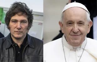 Javier Milei and Pope Francis. Vox España / Flickr (CC0) // Daniel Ibáñez /CNA