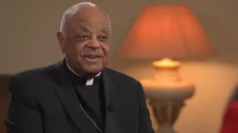 Cardinal Wilton Gregory speaks at an interview in Rome on April 11, 2024.