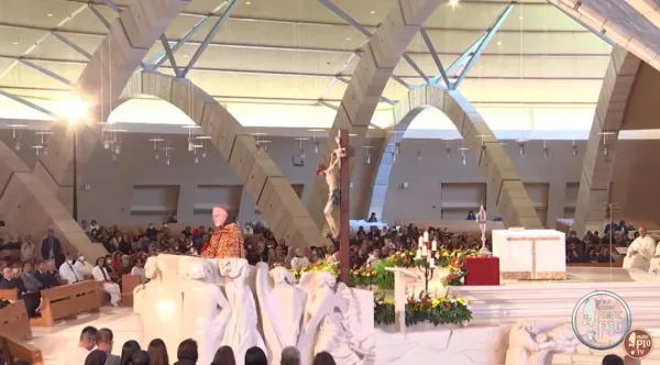 Cardinal Seán O'Mally celebrates Mass for the feast of Padre Pio Sept. 23, 2022, in San Giovanni Rotondo, Italy. Screenshot from Youtube livestream by Padre Pio TV.