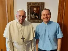Pope Francis with Father Daniel Pellizzon, who was appointed the pope's personal secretary July 17, 2023.