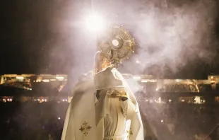 An estimated 24,000 people participated in Eucharistic adoration at the SEEK24 conference in St. Louis on Jan. 3, 2024. Credit: FOCUS