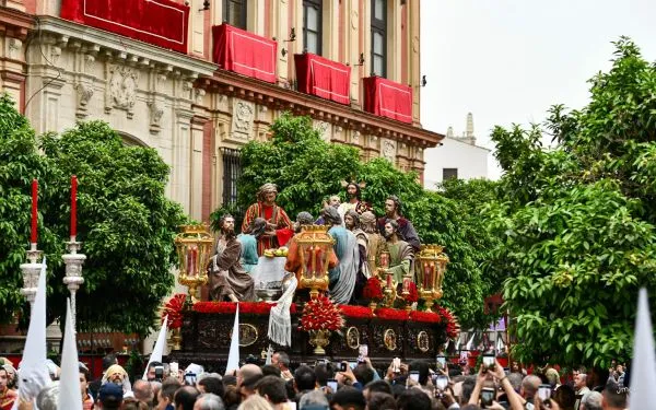 The Brotherhood of the Holy Supper processes through Seville, Spain, on Holy Monday, March 25, 2024.?w=200&h=150