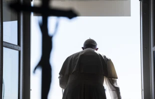 Pope Francis prayed for peace in the Holy Land at the end of his Angelus address on Jan. 29, 2023. Vatican Media