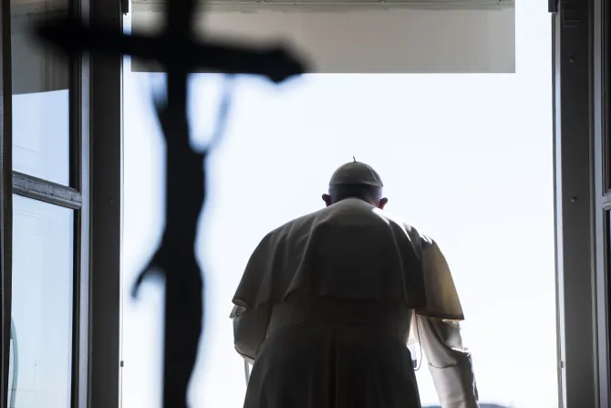Pope Francis prayed for peace in the Holy Land at the end of his Angelus address on Jan. 29, 2023.