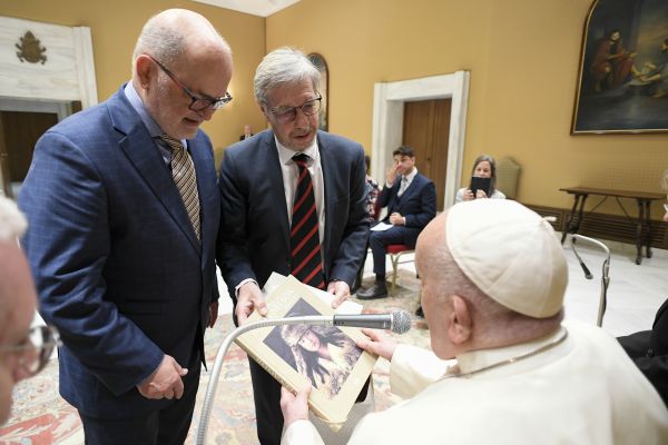 Pope Francis meets with representatives of DIALOP, Transversal Dialogue Project, an association of European leftist politicians and academics that seeks to bridge Catholic social teaching and Marxist theory, on Jan. 10, 2024, at the Vatican. Credit: Vatican Media