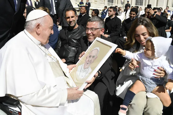 Pope Francis at his general audience in St. Peter’s Square on April 26, 2023.