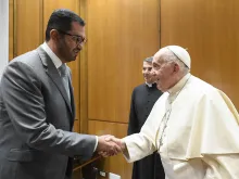 Pope Francis received President-Designate of COP28 UAE Dr. Sultan Al Jaber on Oct. 11, 2023, at the Vatican.