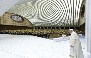Pope Francis celebrates Mass at the tomb of St. Francis of Assisi on Oct. 3, 2020. Vatican Media.