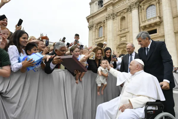 Pope Francis at his general audience in St. Peter's Square on Sept. 20, 2023. Vatican Media