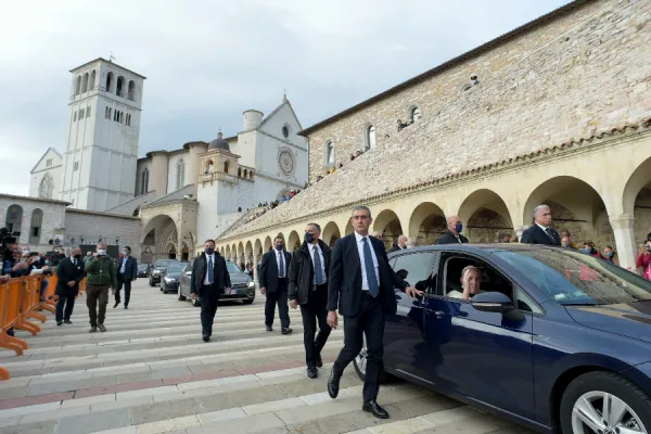 Pope Francis visits Assisi on Oct 3, 2020. Vatican Media.
