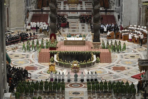 Pope Francis presides over Mass for the Sunday of the Word of God in St. Peter’s Basilica on Jan. 21, 2024. Vatican Media