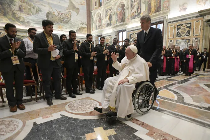 Pope Francis met with participants in the Syro-Malabar Youth Leaders Conference on June 18, 2022.