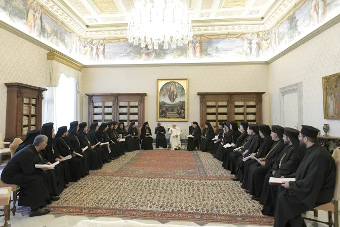 Pope Francis met with the synod of bishops of the Melkite Greek Catholic Church on June 20, 2022.