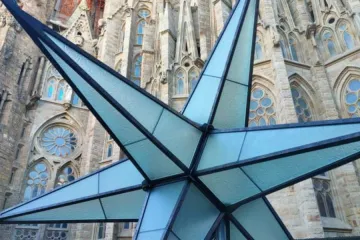 The 12-pointed star of the Sagrada Família Basilica’s Tower of the Virgin Mary