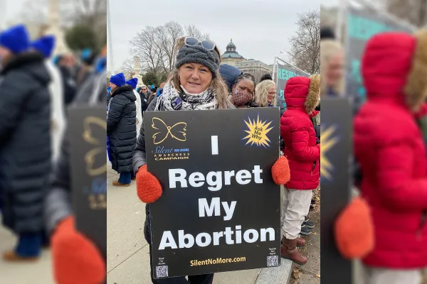 Shelley, who declined to provide her last name, shared her post-abortion story with CNA at the 2022 March for Life in Washington, D.C. Katie Yoder/CNA
