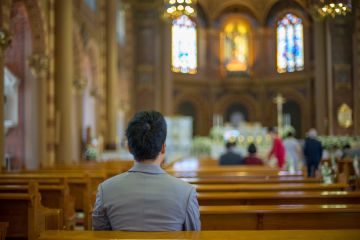 religious belief praying church