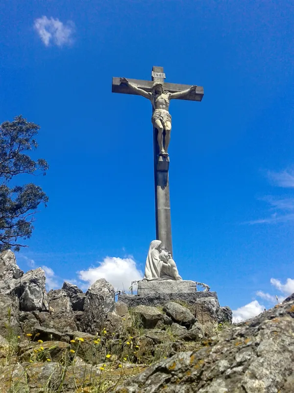 The crucifix of the 12th station of the largest Stations of the Cross in South America, located in the city of Tandil in the Buenos Aires province in Argentina. Credit: La Bitacora del Artista/Shutterstock
