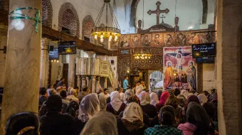 A Coptic Orthodox church in Old Cairo, a historic area of the Egyptian capital.
