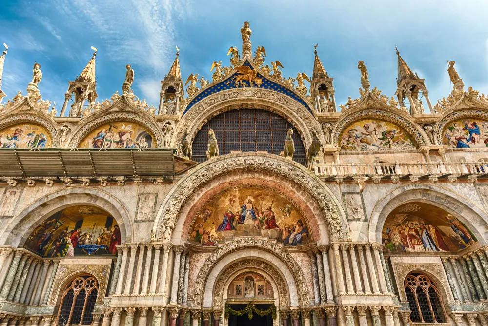The facade of St. Mark’s Basilica in Venice, Italy.?w=200&h=150