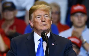 Former president Donald Trump accused the Biden administration of "weaponizing the government," and targeting Catholics and pro-life advocates. Credit: Shutterstock